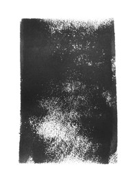 Photo of Abstract black ink painting isolated on white, top view