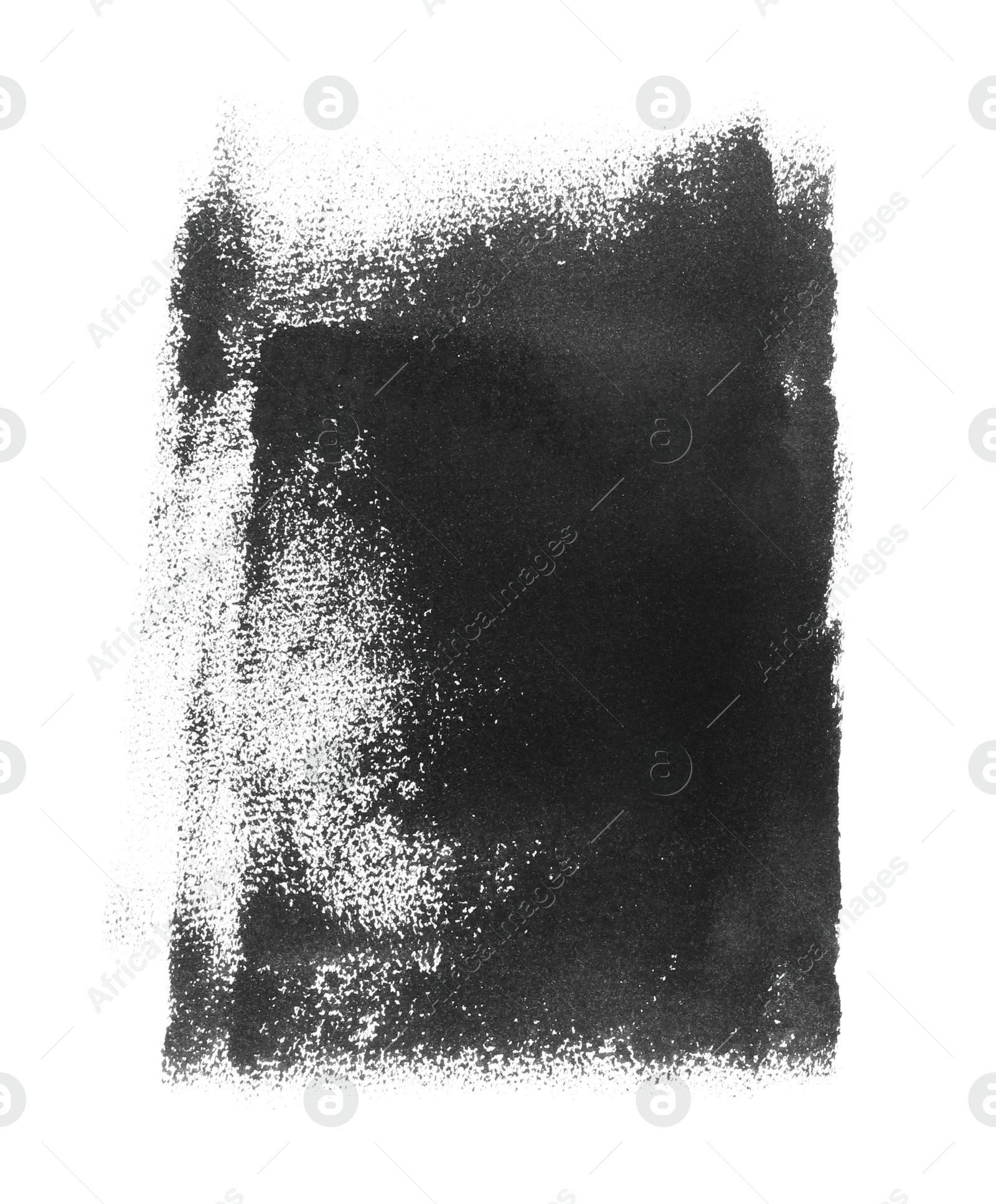 Photo of Abstract black ink painting isolated on white, top view