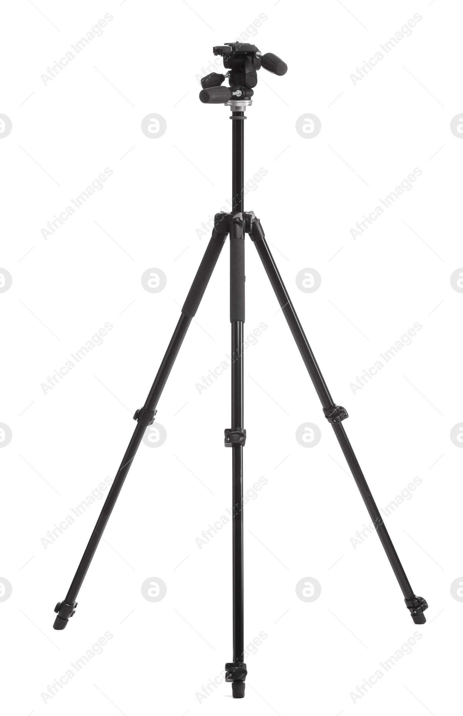 Photo of Professional tripod isolated on white. Photo studio equipment