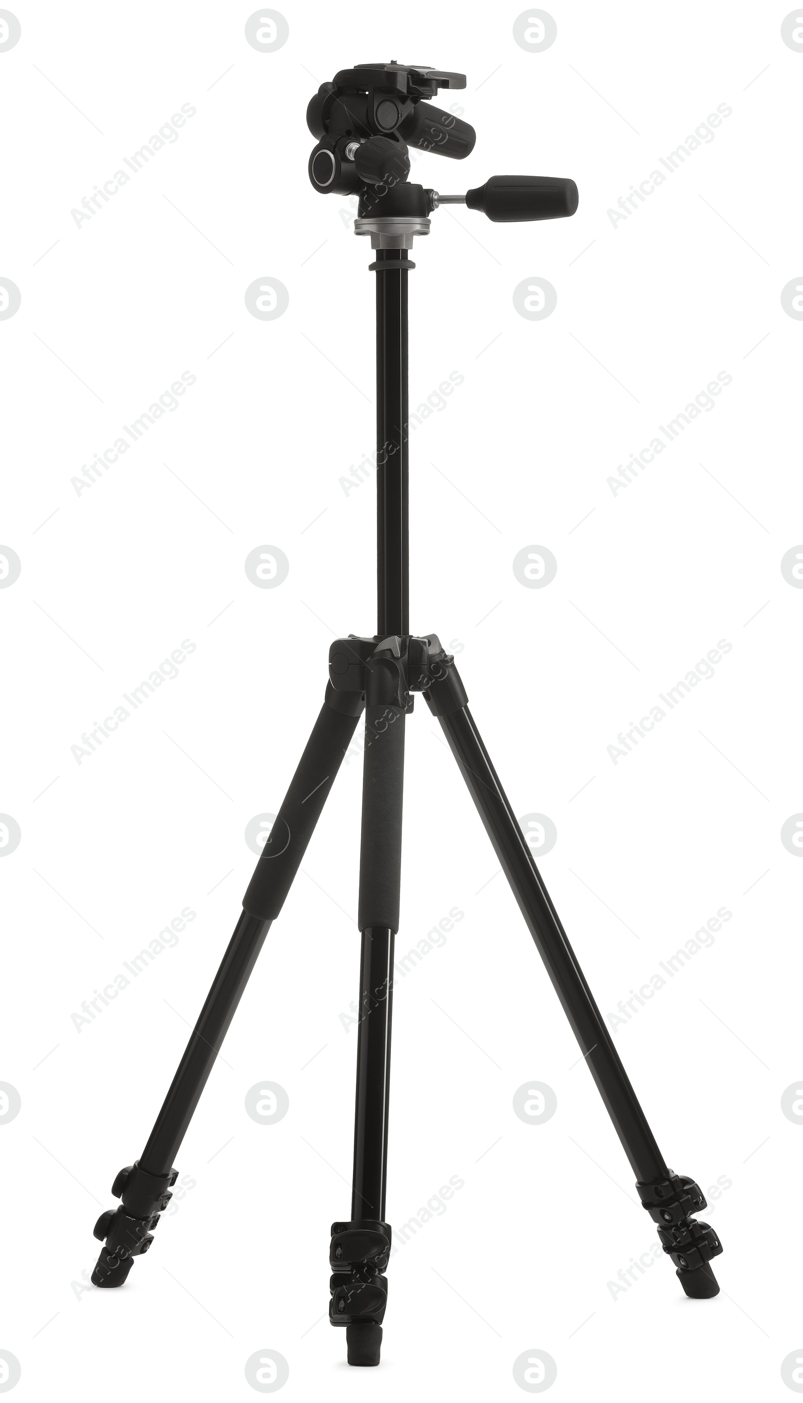 Photo of Professional tripod isolated on white. Photo studio equipment