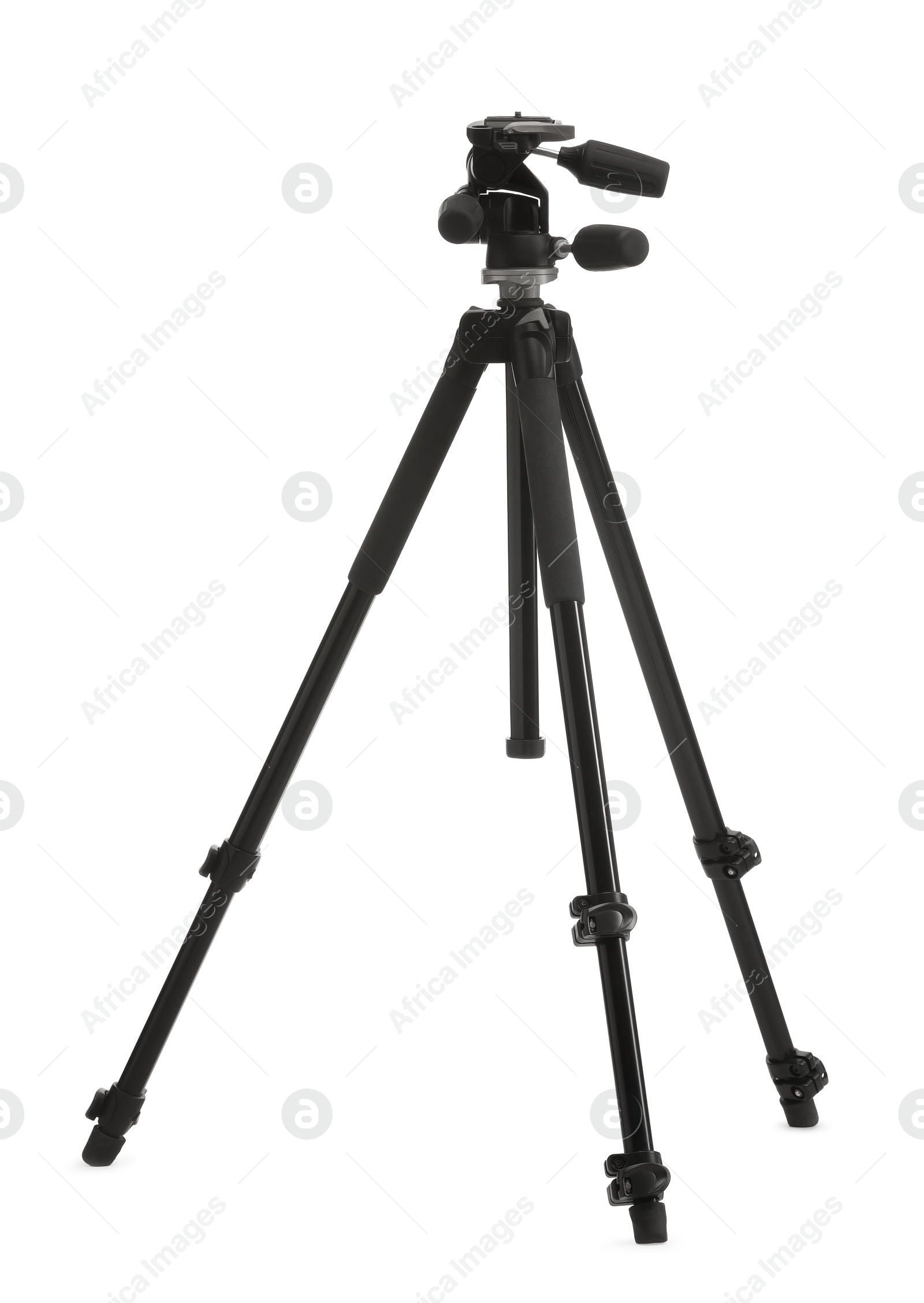 Photo of Professional tripod isolated on white. Photo studio equipment