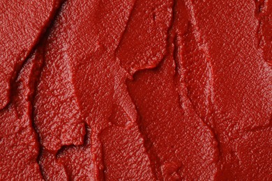 Texture of ketchup as background, top view. Tomato sauce