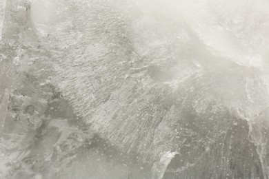 Crystal clear ice as background, closeup view