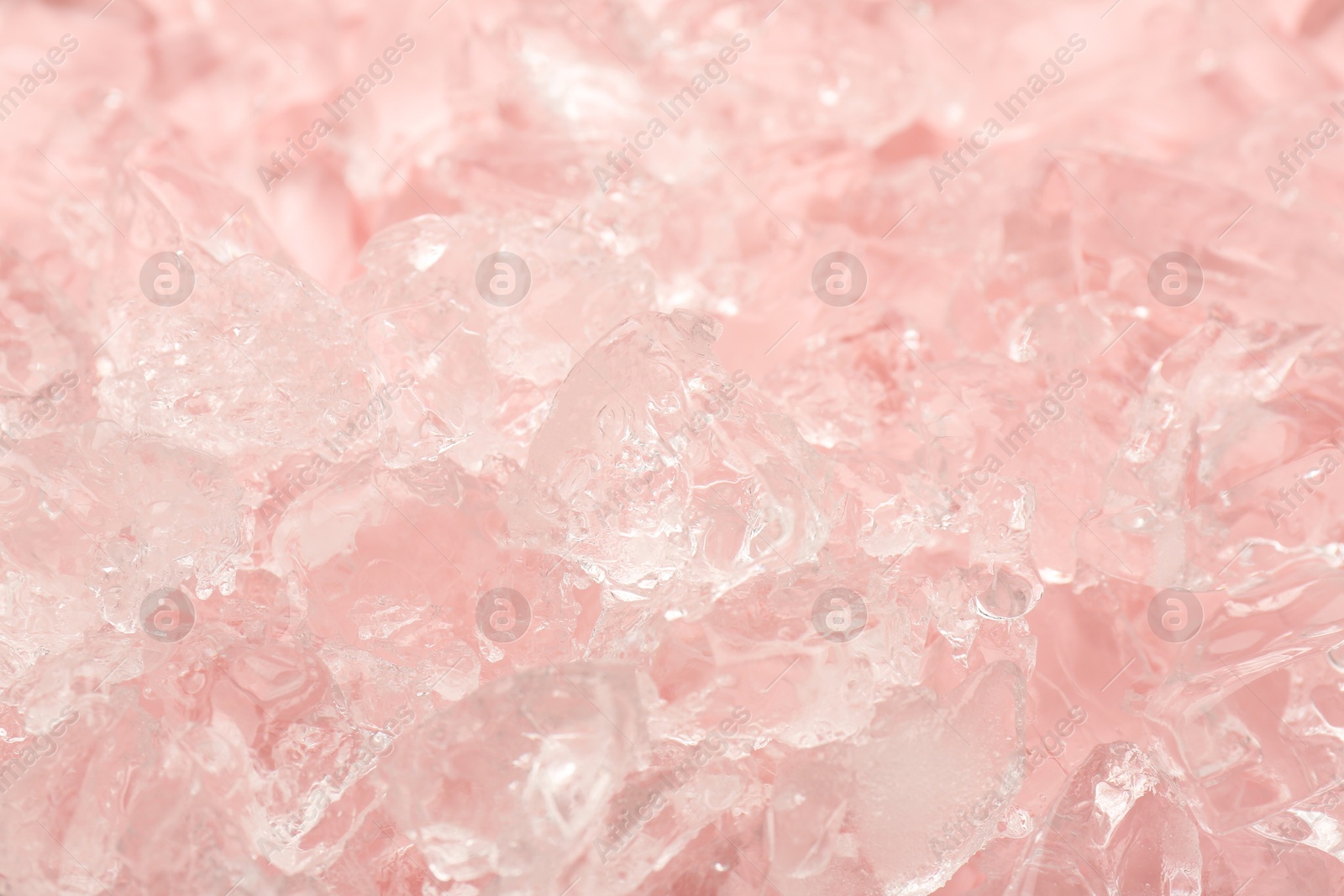 Photo of Pieces of crushed ice as background, closeup