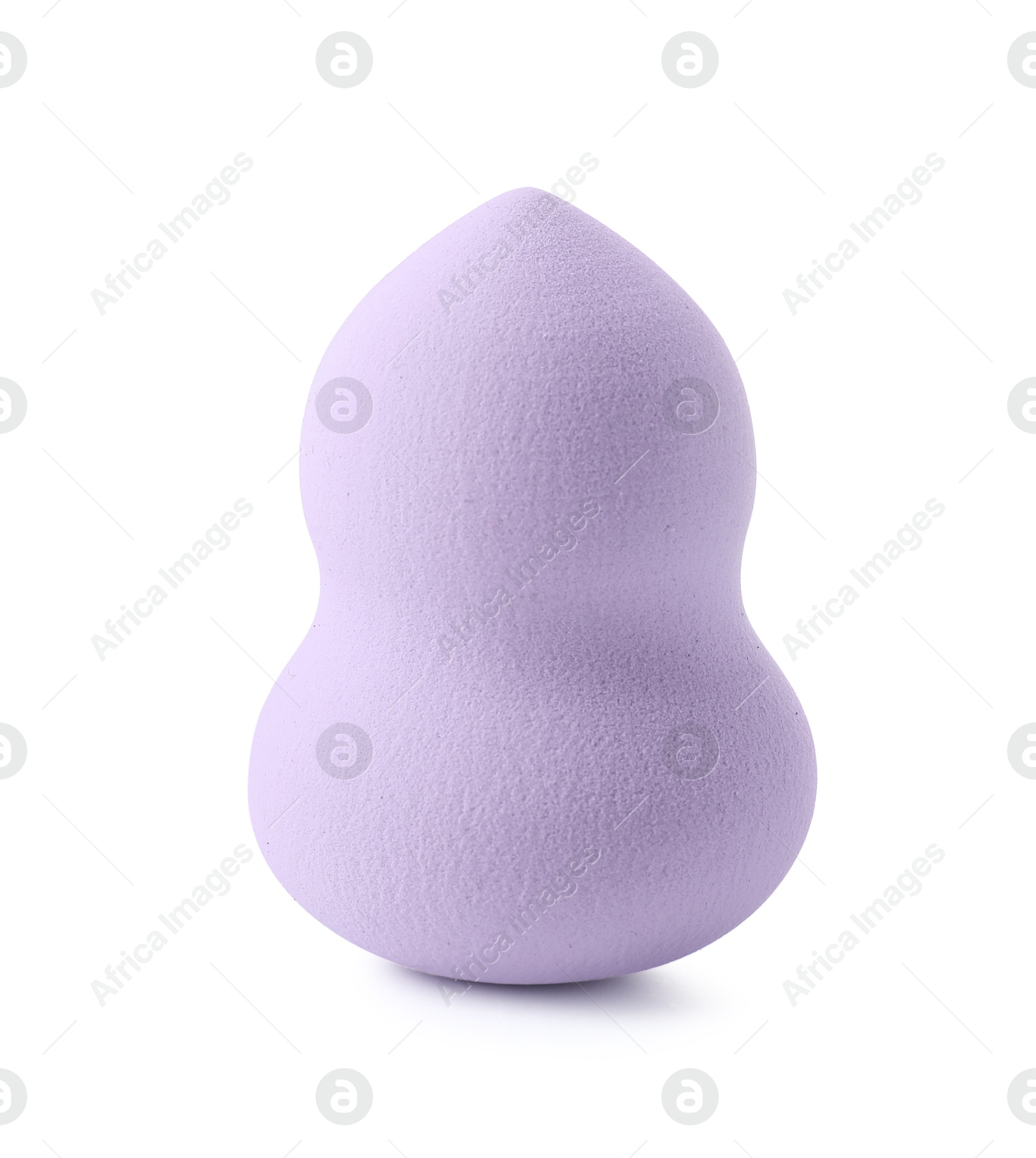 Photo of One violet makeup sponge isolated on white