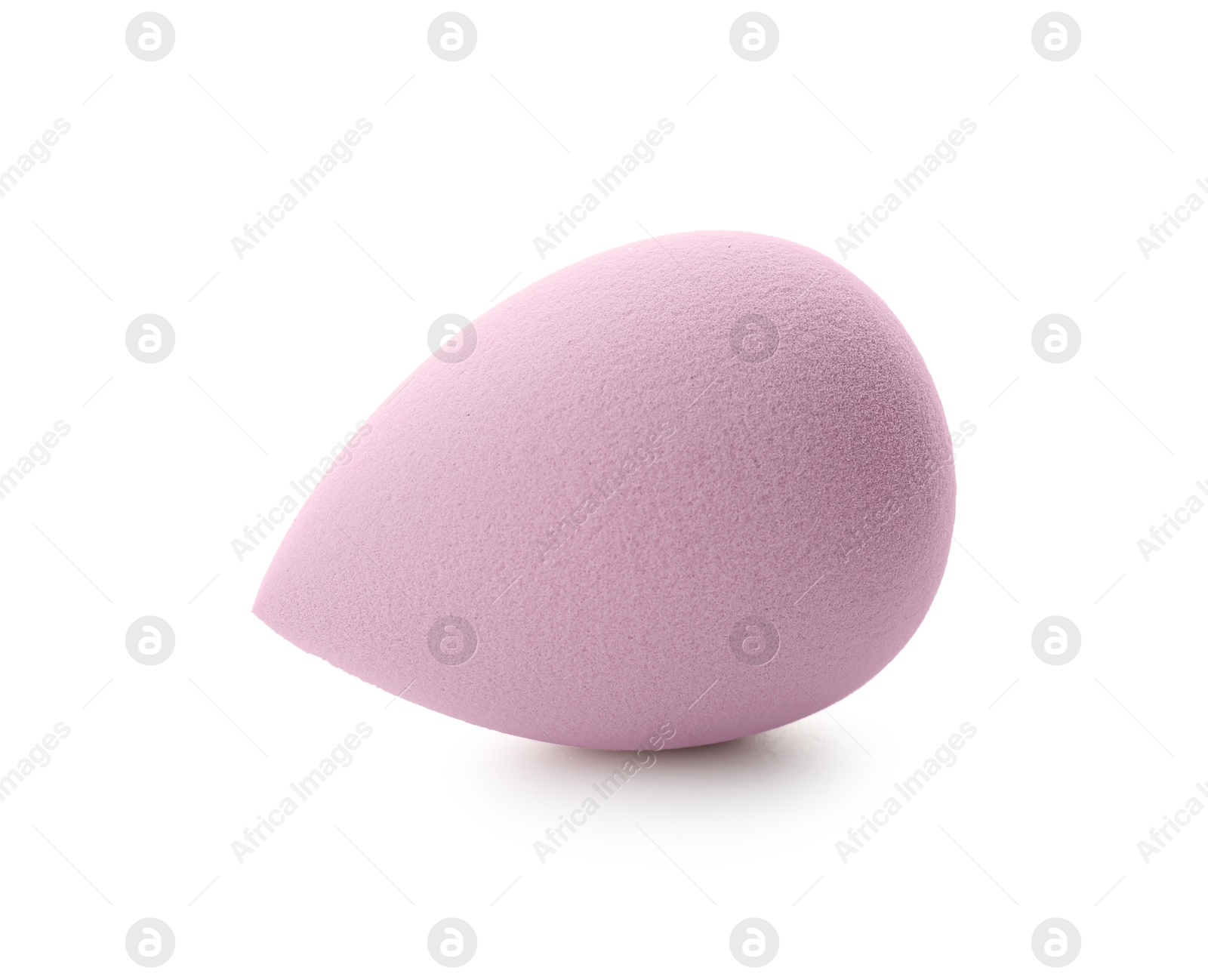 Photo of One beige makeup sponge isolated on white