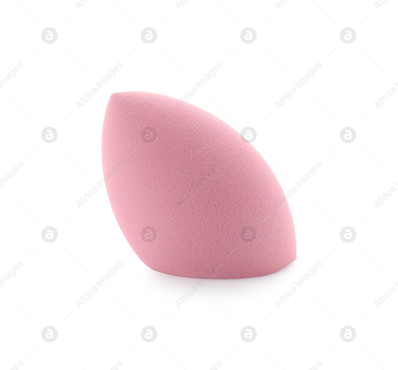 Photo of One pink makeup sponge isolated on white