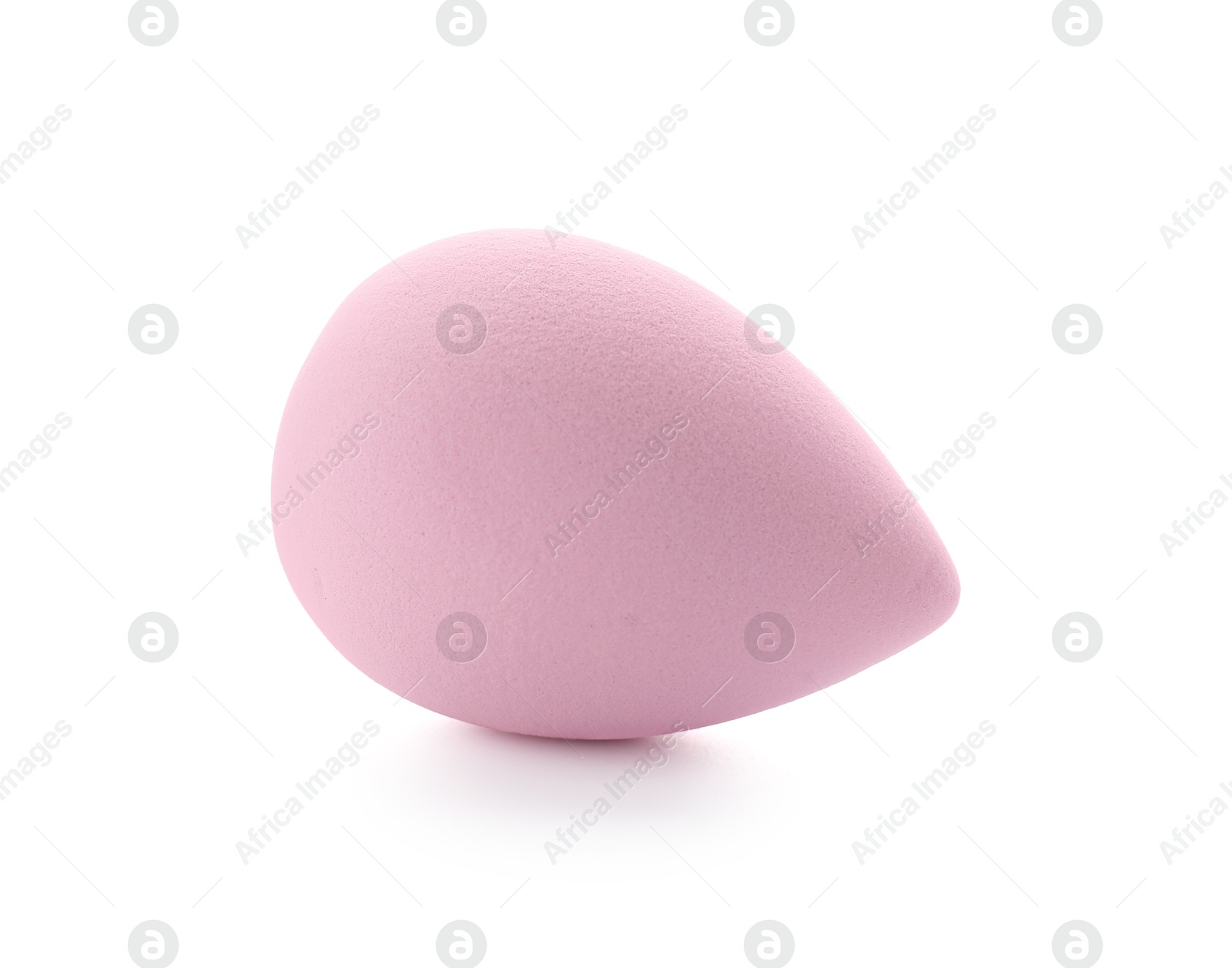 Photo of One pink makeup sponge isolated on white