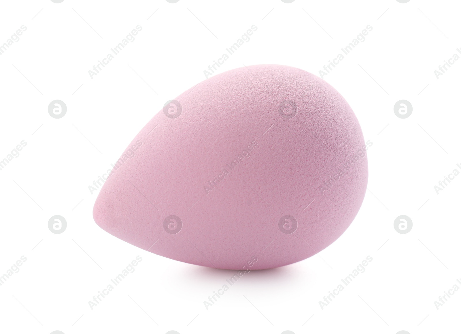 Photo of One pink makeup sponge isolated on white