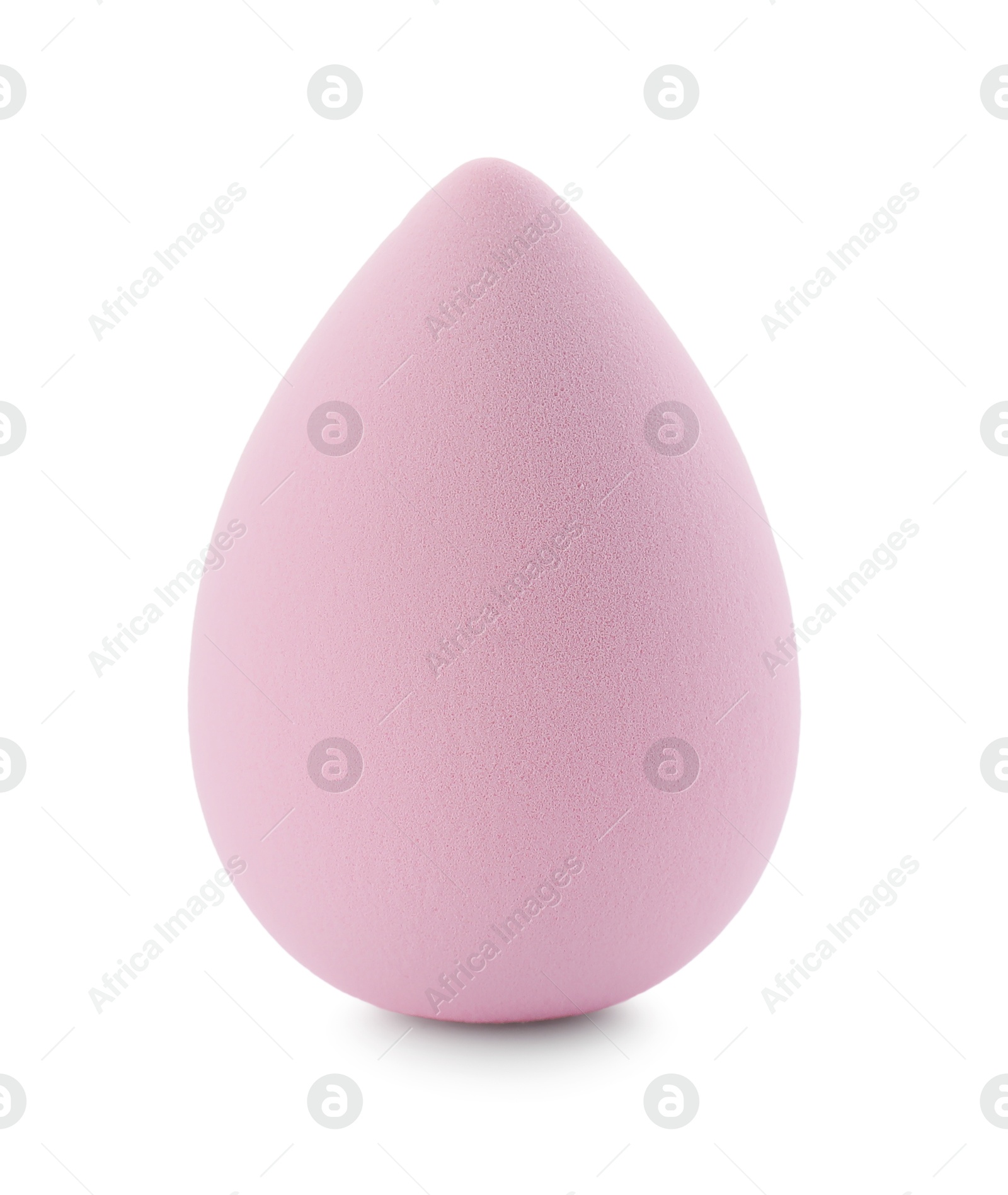 Photo of One pink makeup sponge isolated on white