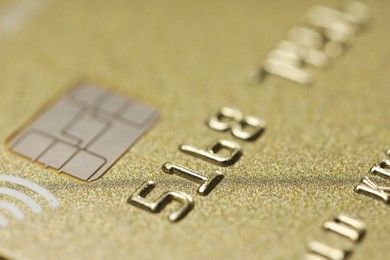 One credit card as background, macro view