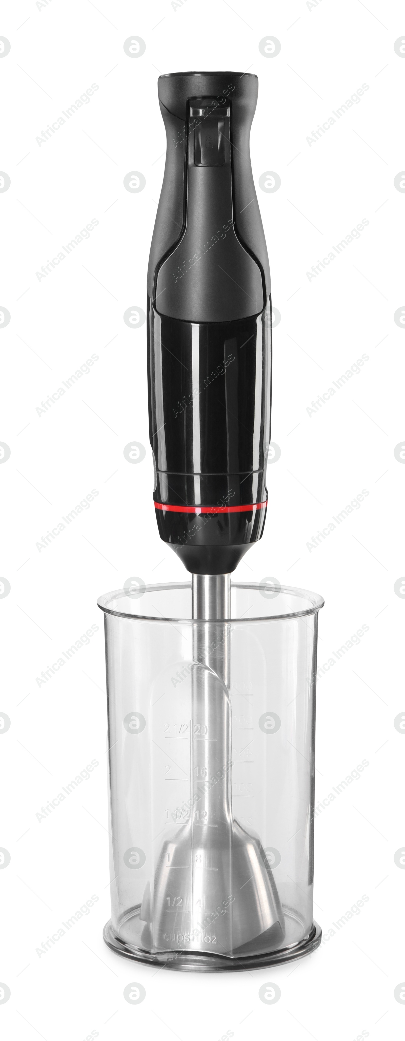 Photo of Modern hand blender kit isolated on white