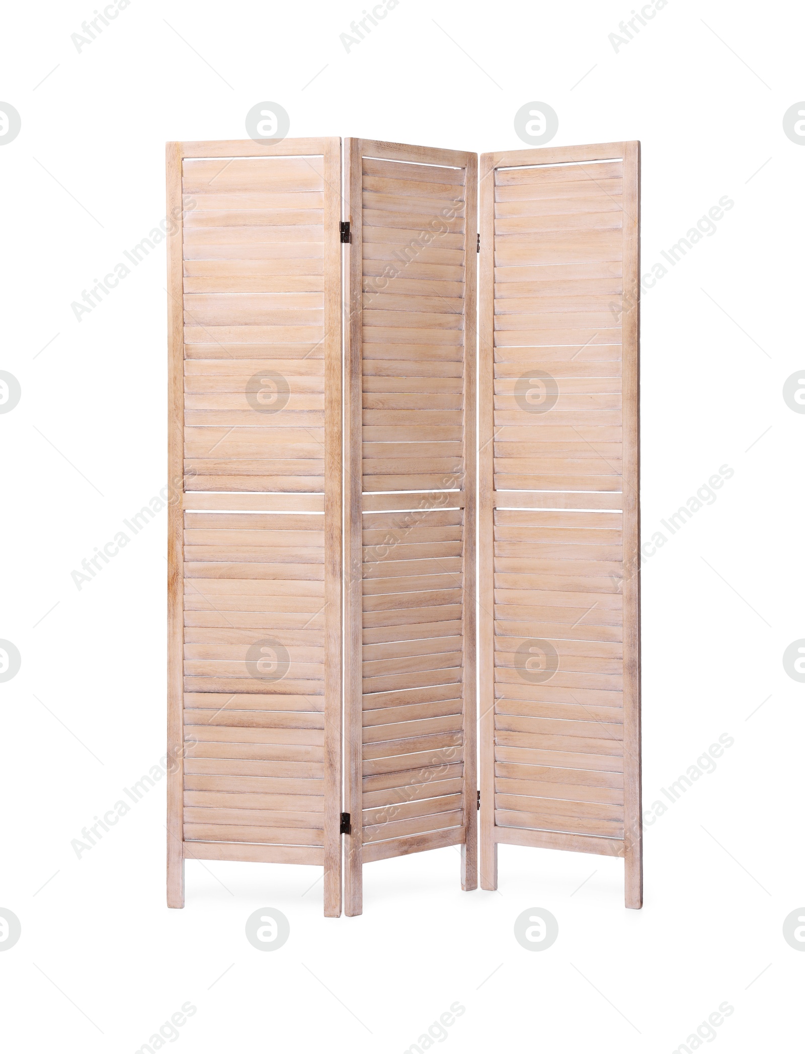 Photo of Folding screen isolated on white. Interior element