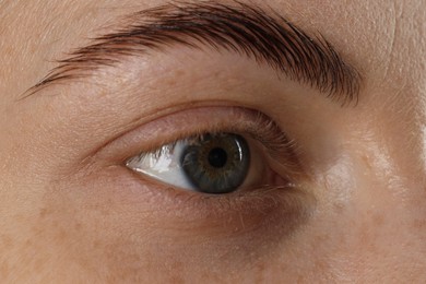 Photo of Macro photo of woman with beautiful eyes