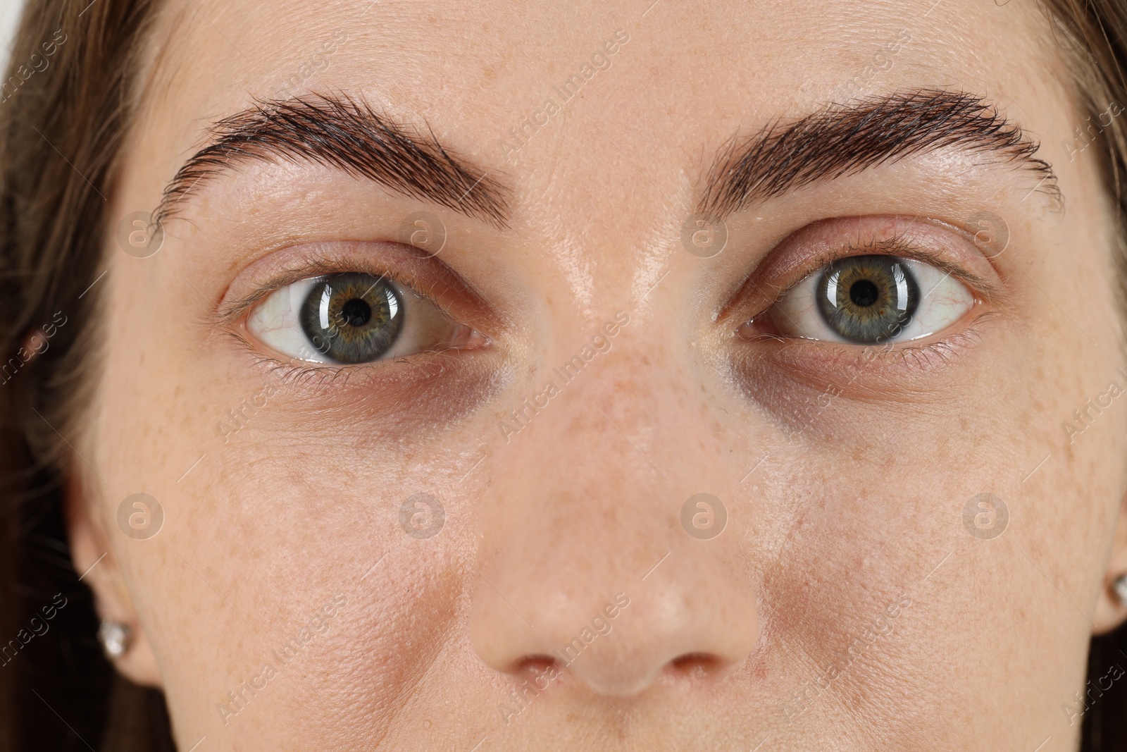 Photo of Closeup view of woman with beautiful eyes