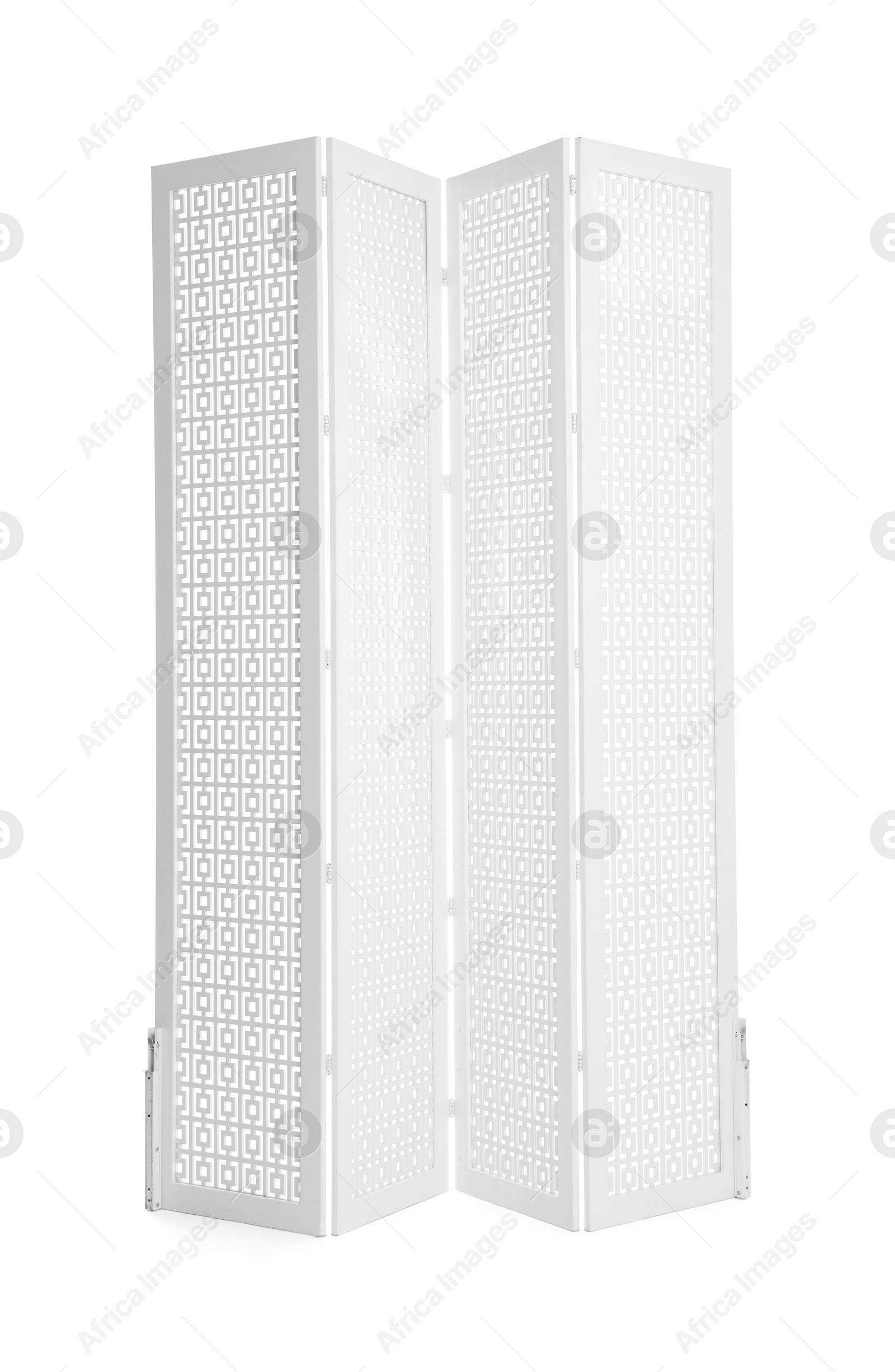 Photo of Folding screen isolated on white. Interior element