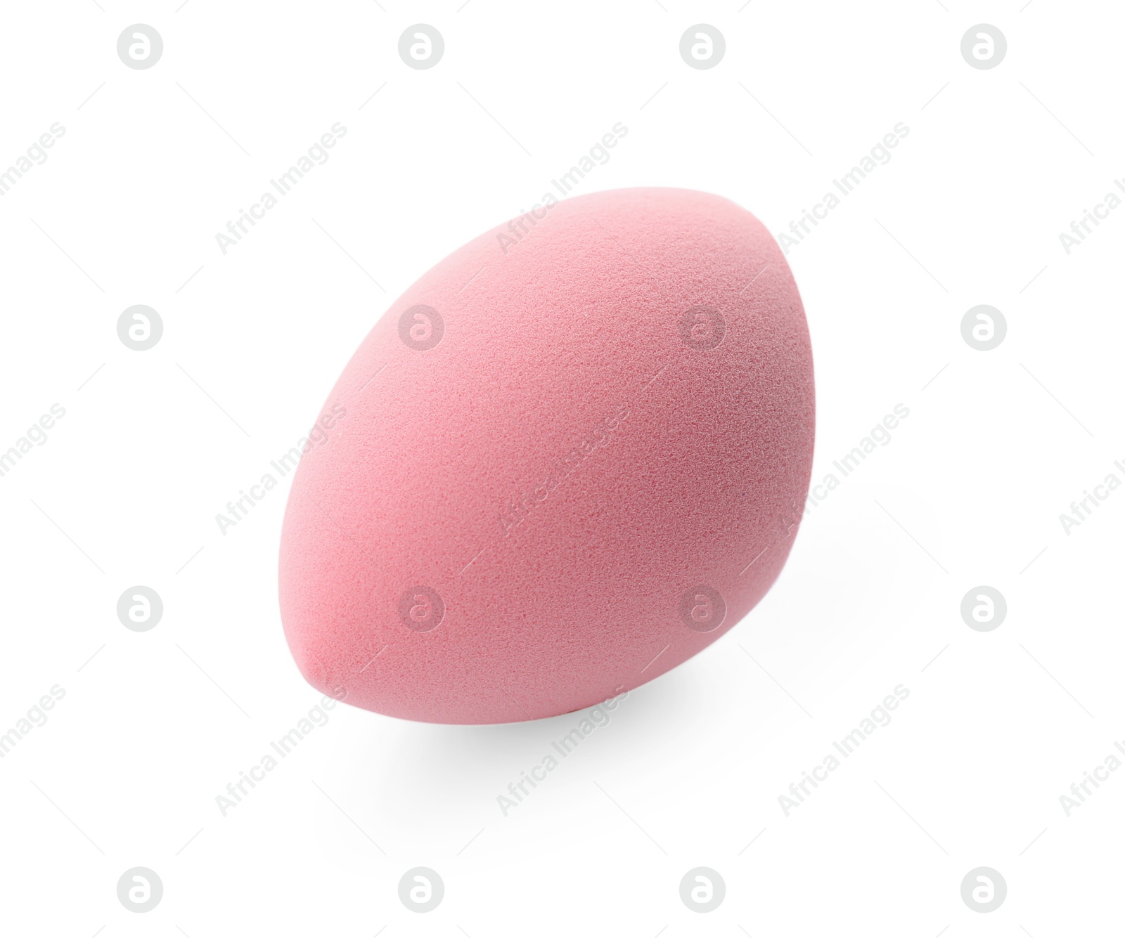 Photo of One pink makeup sponge isolated on white