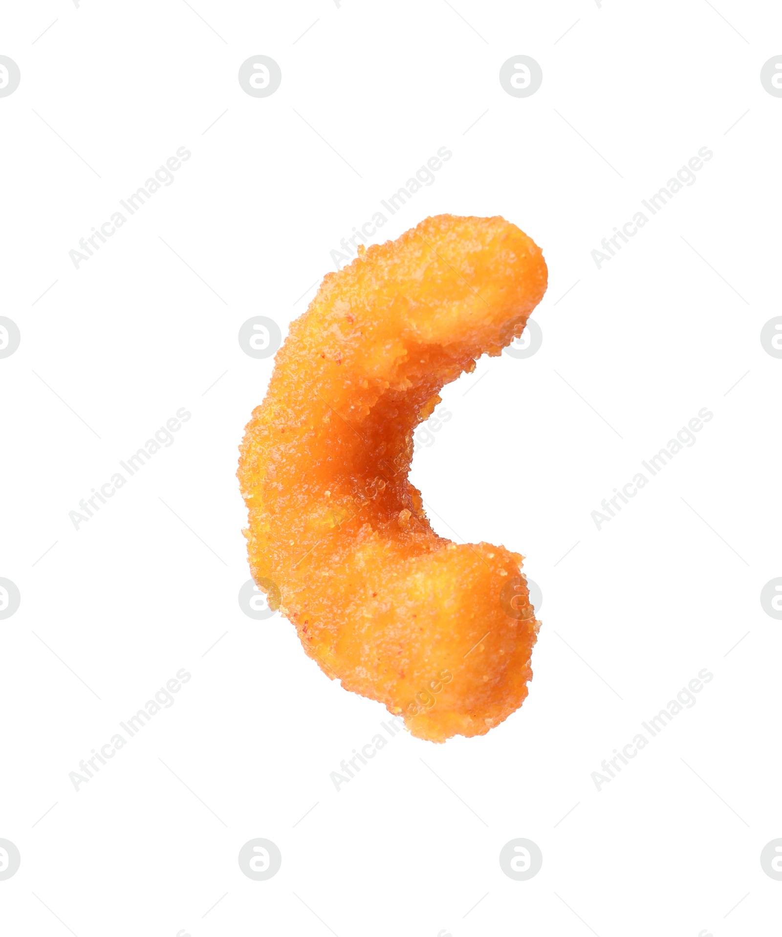 Photo of One tasty fried shrimp isolated on white