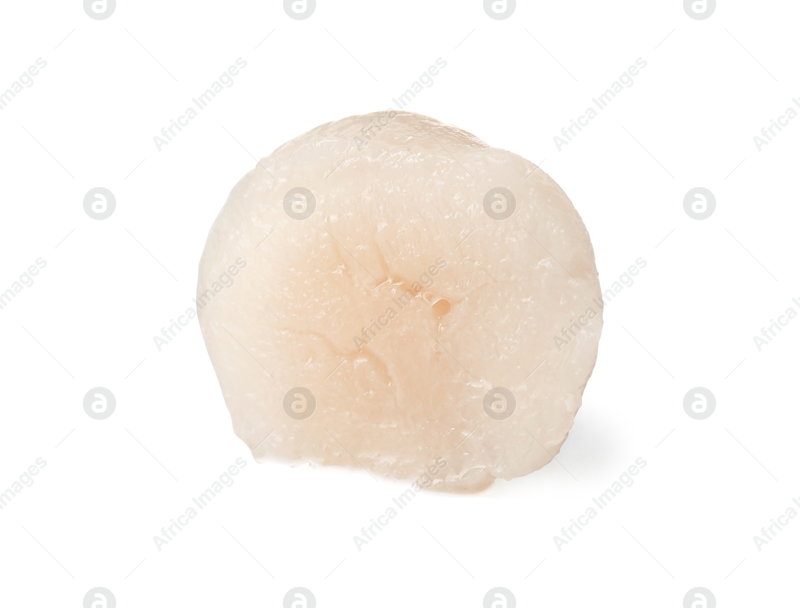 Photo of One fresh raw scallop isolated on white