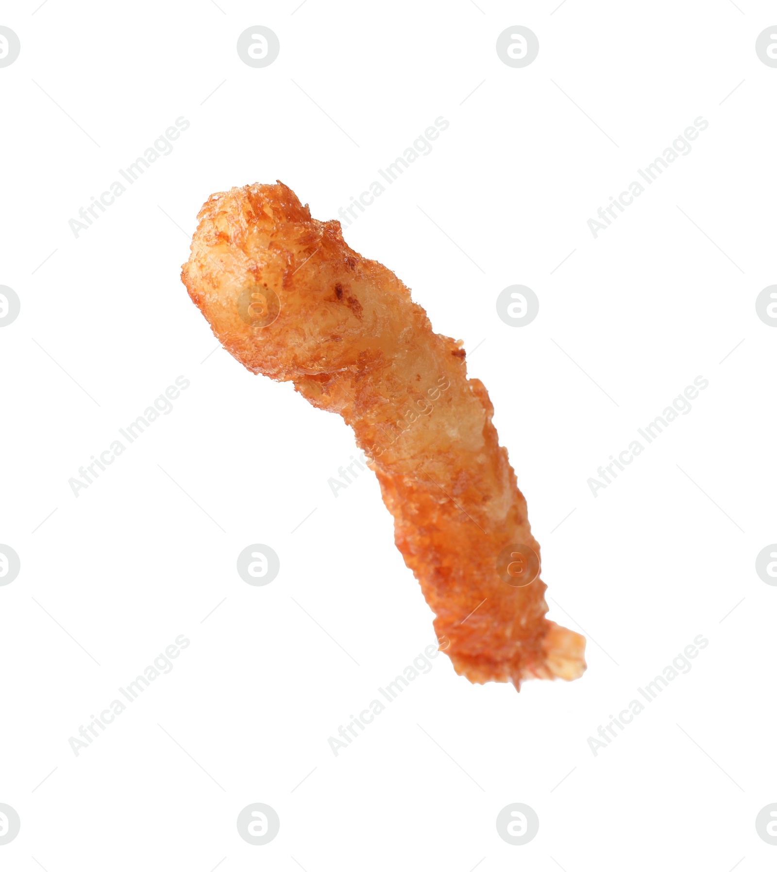 Photo of Delicious breaded fried shrimp isolated on white