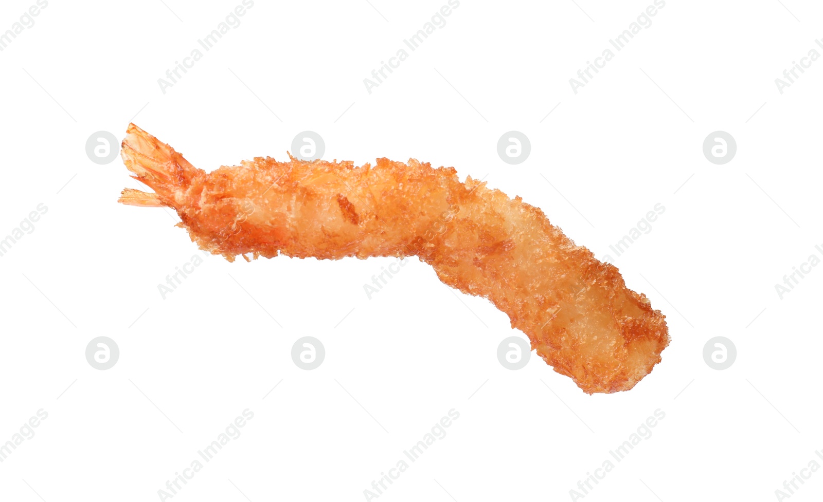 Photo of Delicious breaded fried shrimp isolated on white