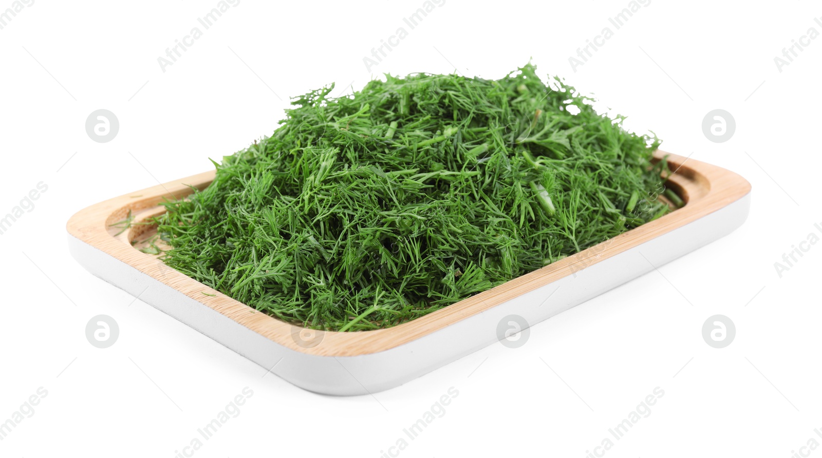 Photo of Cut fresh green dill isolated on white