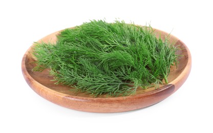 Sprigs of fresh green dill isolated on white