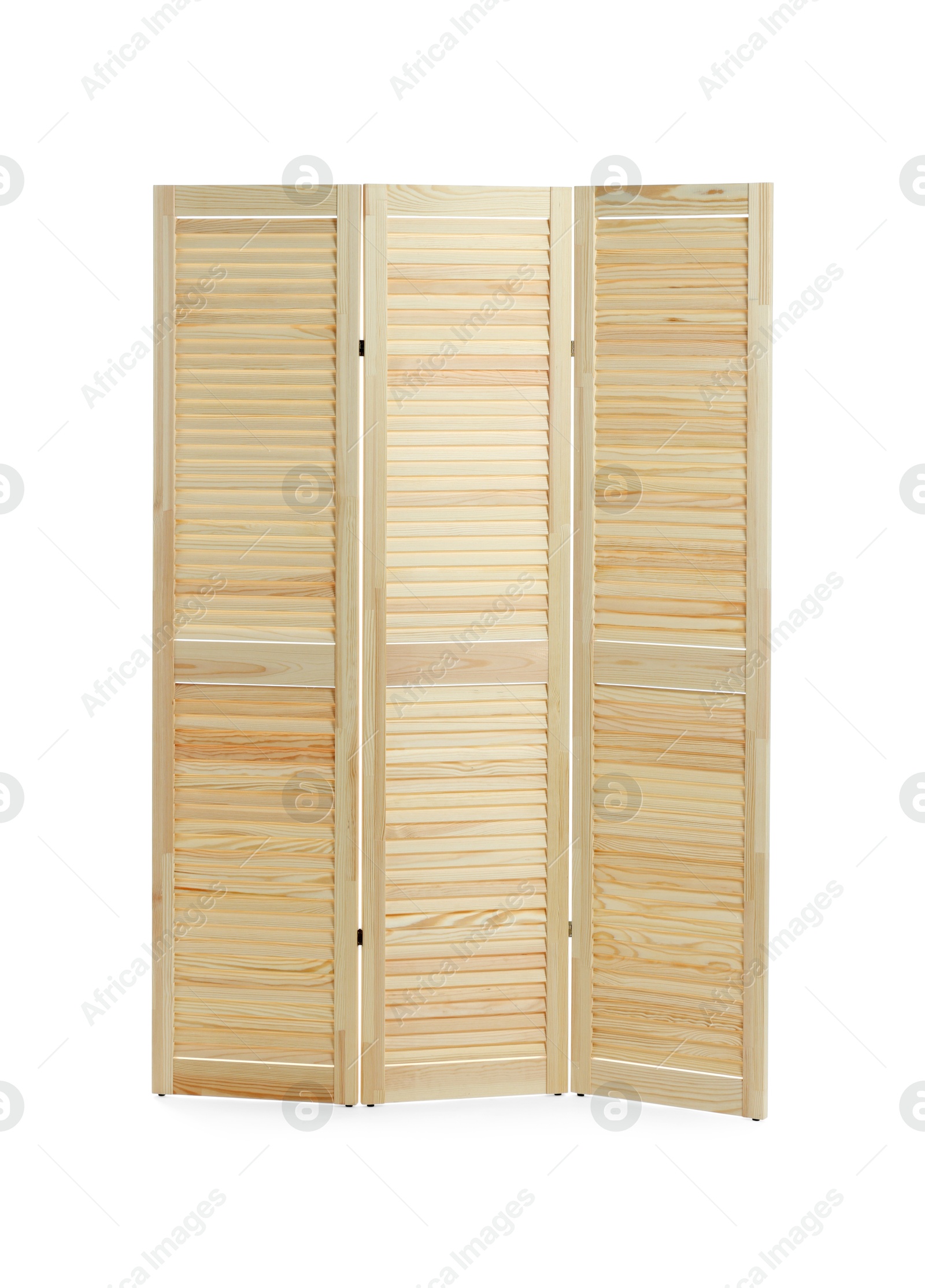 Photo of Folding screen isolated on white. Interior element