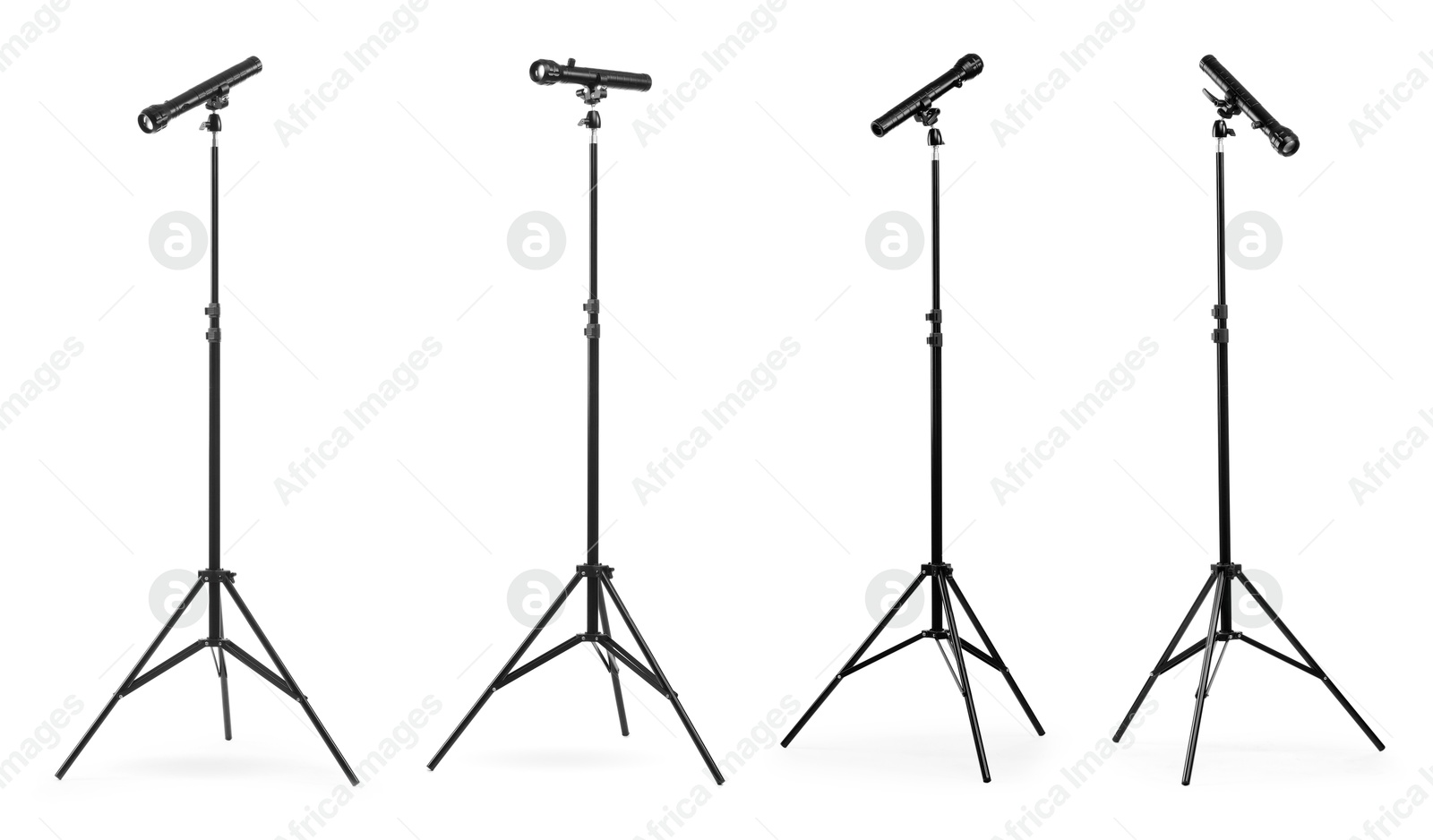 Image of Professional lighting equipment isolated on white, set