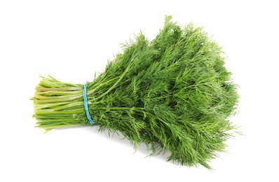 Bunch of fresh green dill isolated on white