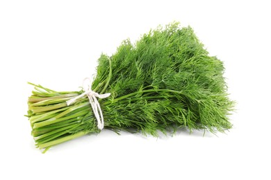 Bunch of fresh green dill isolated on white