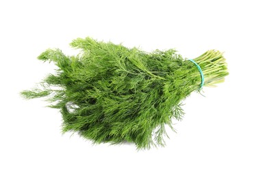 Bunch of fresh green dill isolated on white