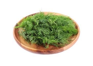 Sprigs of fresh green dill isolated on white