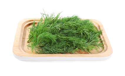 Sprigs of fresh green dill isolated on white