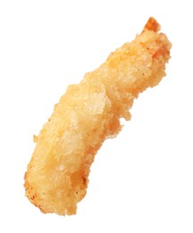 Delicious breaded fried shrimp isolated on white