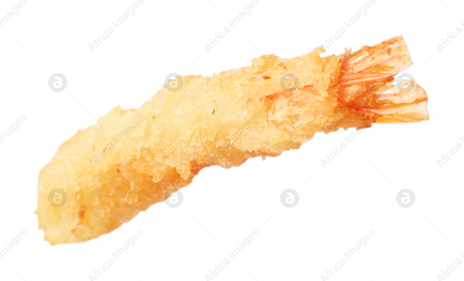 Photo of Delicious breaded fried shrimp isolated on white