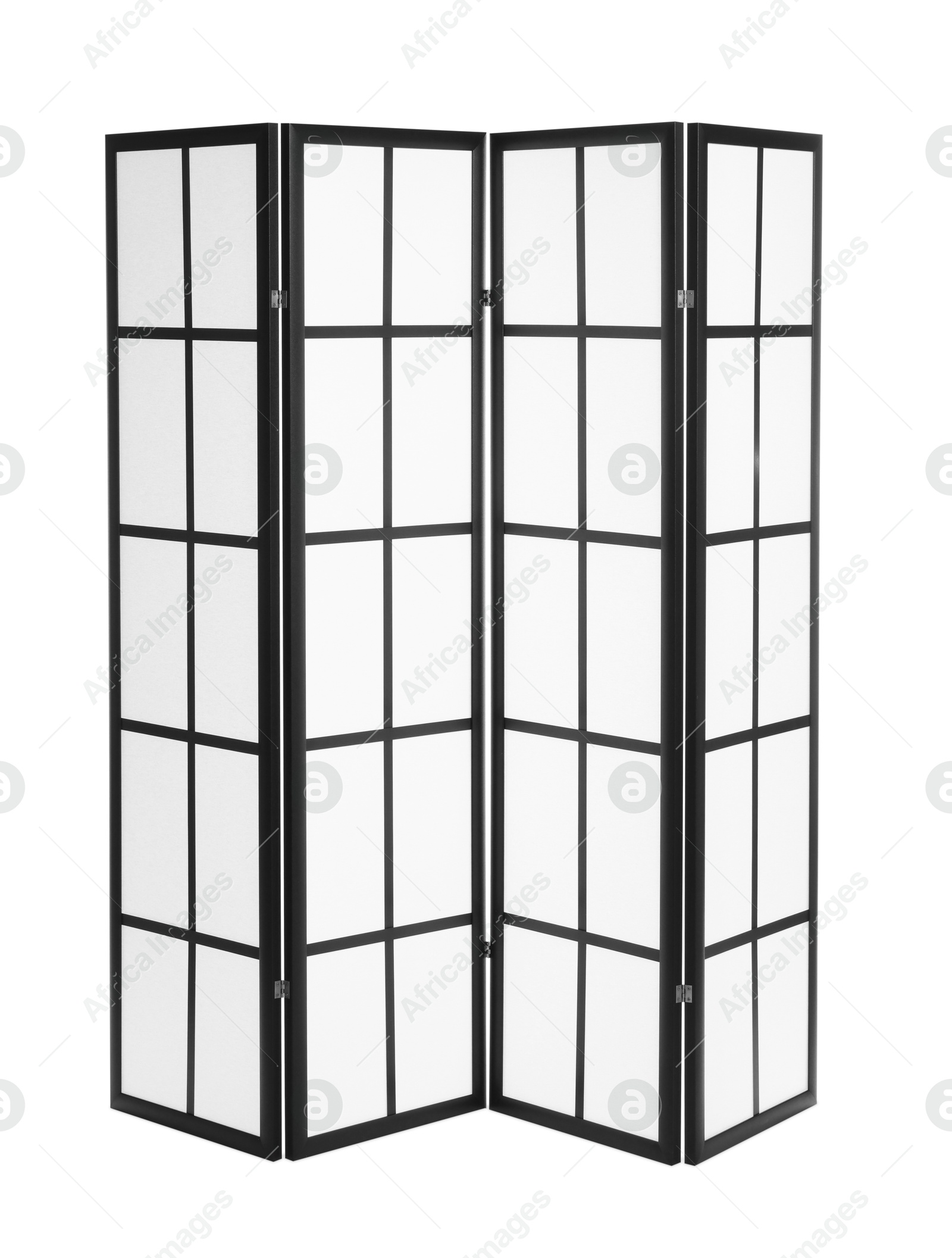 Photo of Folding screen isolated on white. Interior element