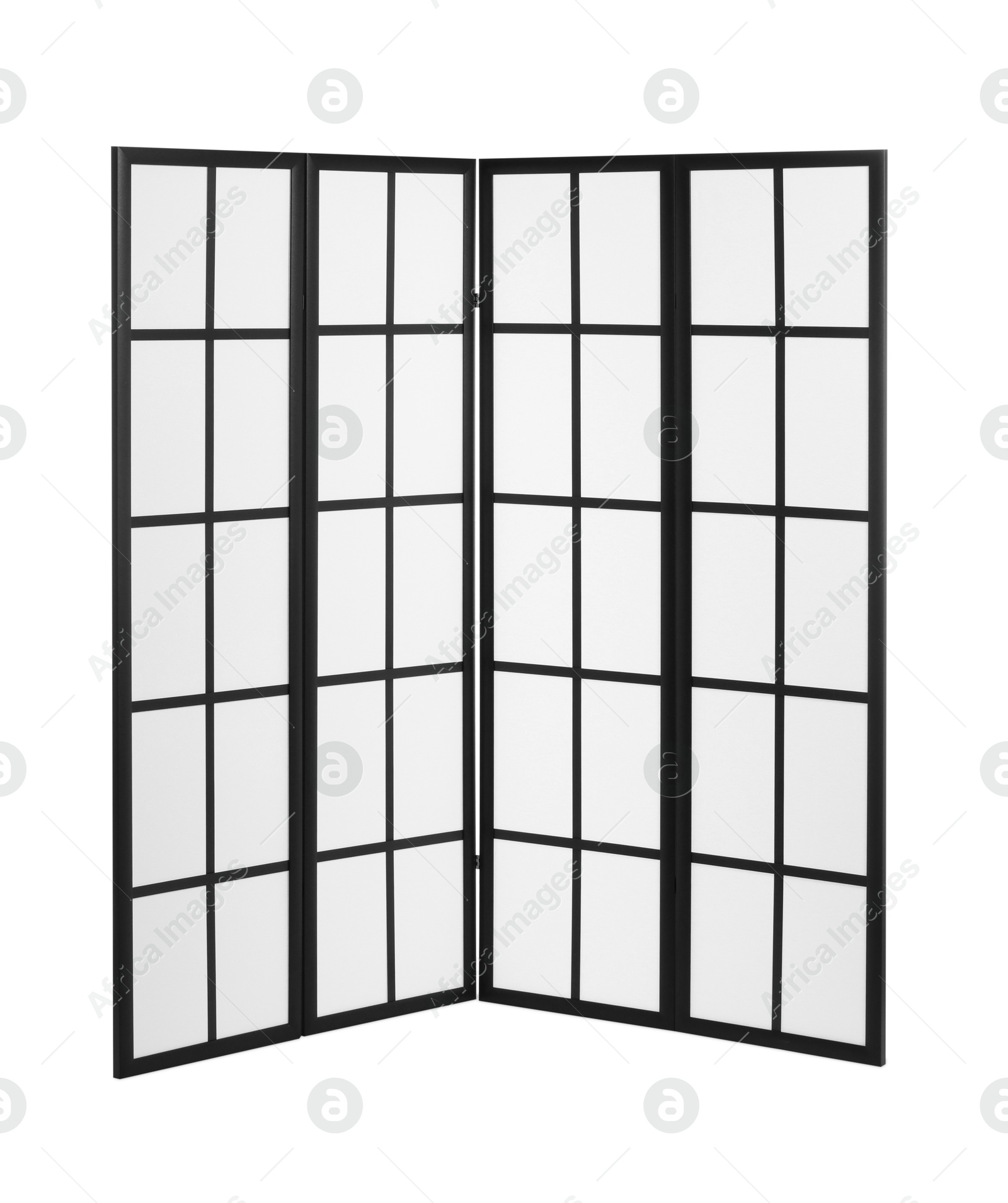 Photo of Folding screen isolated on white. Interior element