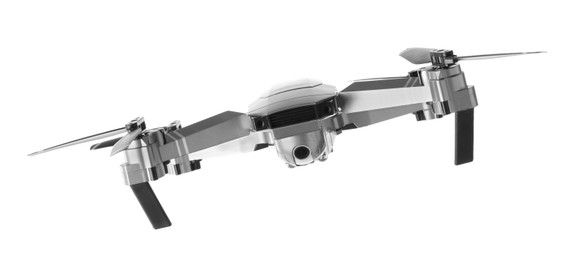 Photo of Modern drone with camera isolated on white