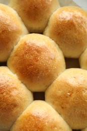 Photo of Closeup view of many delicious dough balls