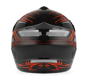 New modern motorcycle helmet isolated on white