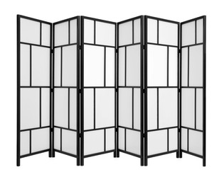 Image of Folding screen isolated on white. Stylish furniture