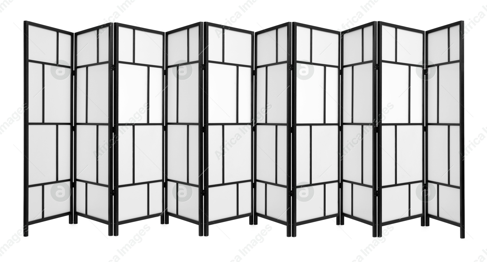 Image of Folding screen isolated on white. Stylish furniture