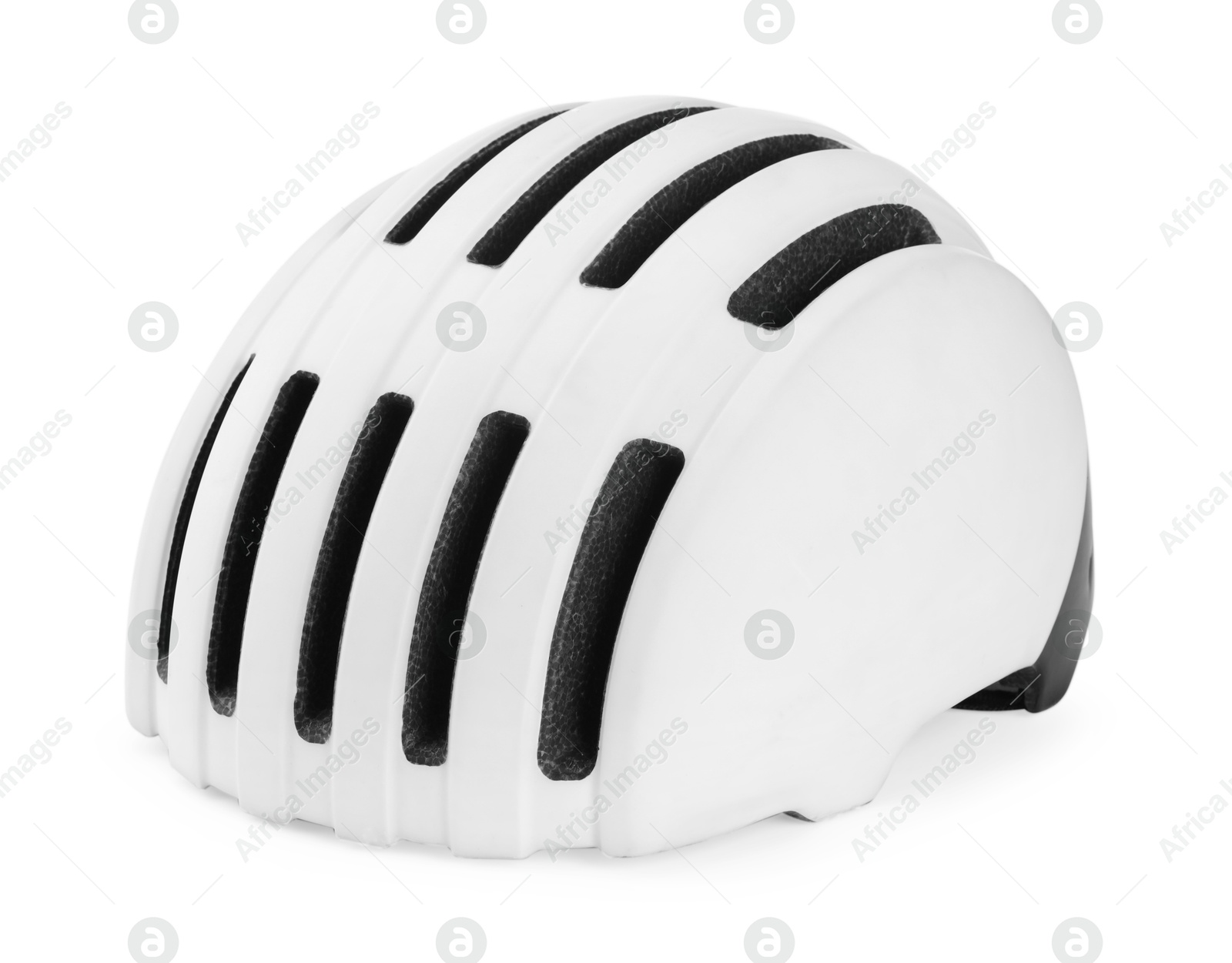 Photo of New modern cycling helmet isolated on white