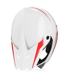 New modern motorcycle helmet isolated on white