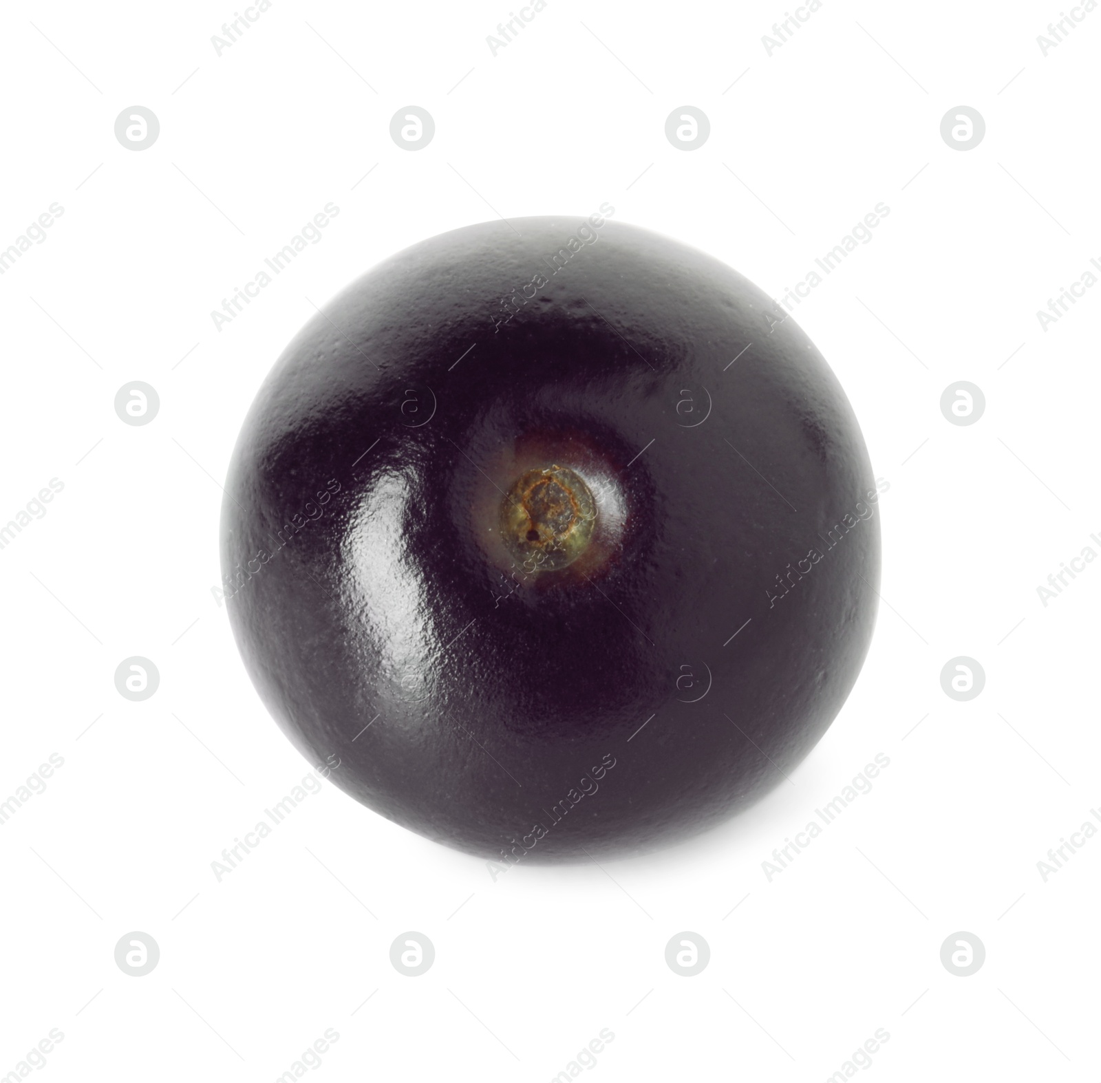 Photo of Fresh ripe acai berry isolated on white, top view