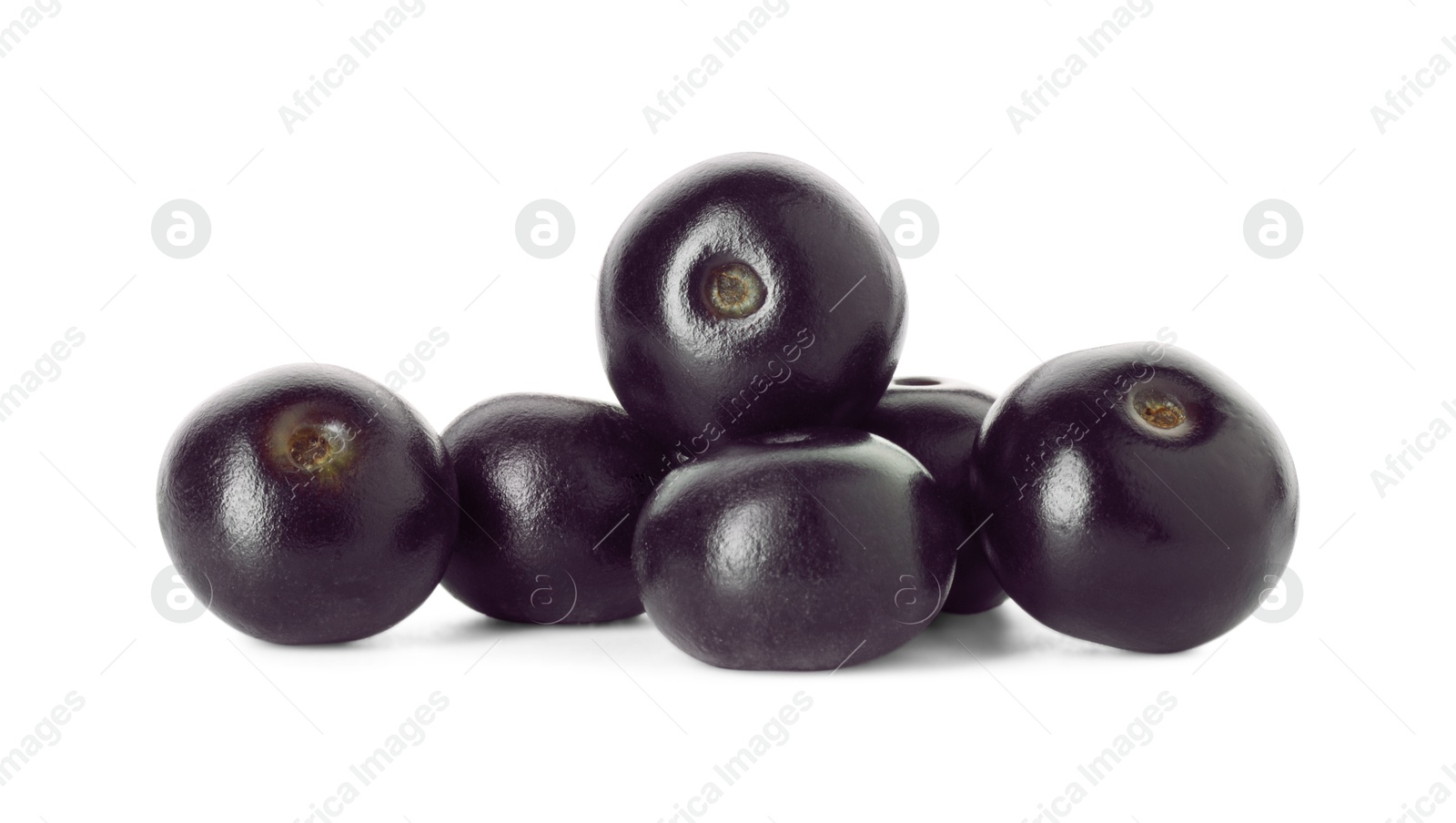 Photo of Fresh ripe acai berries isolated on white