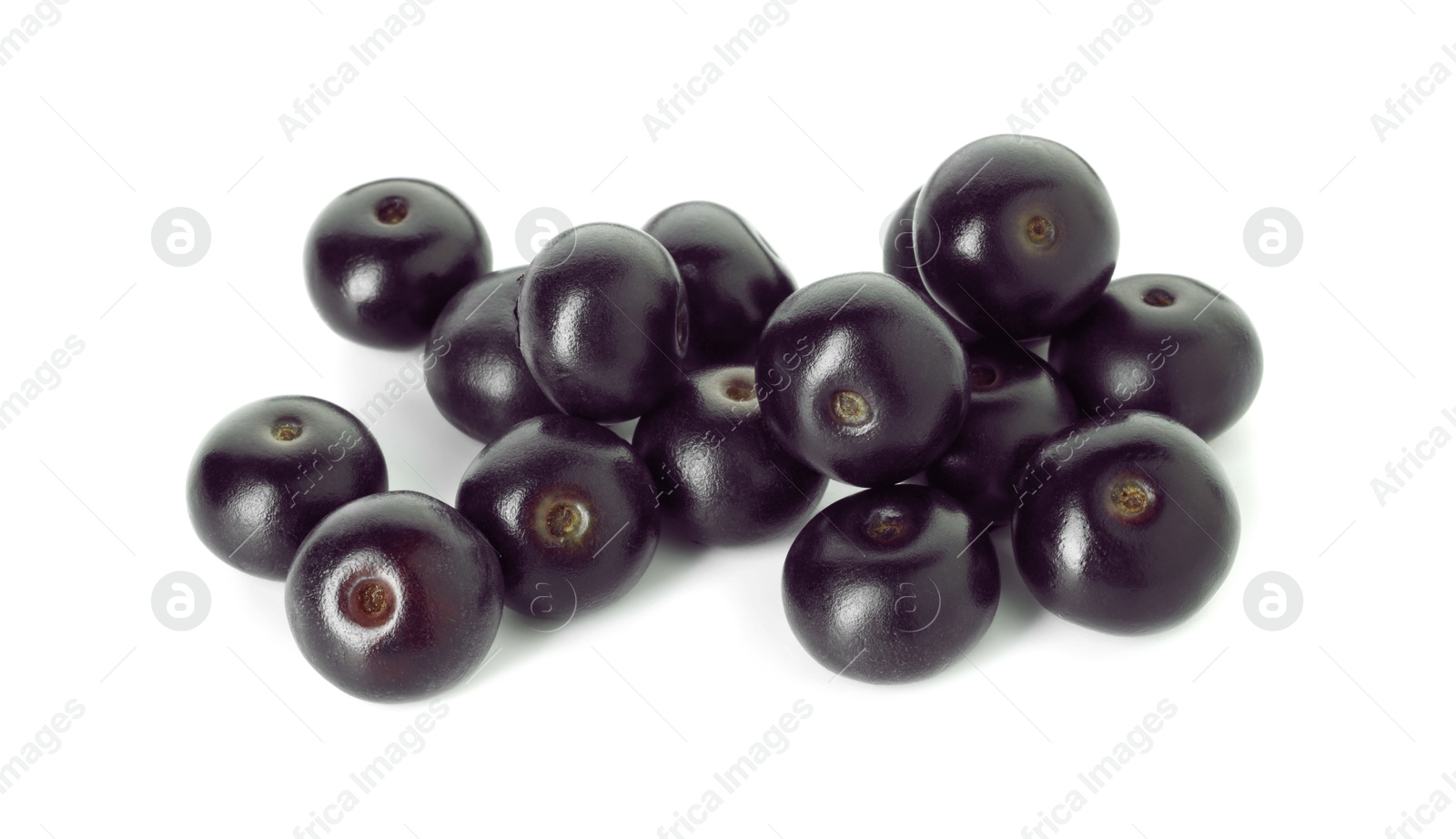 Photo of Fresh ripe acai berries isolated on white