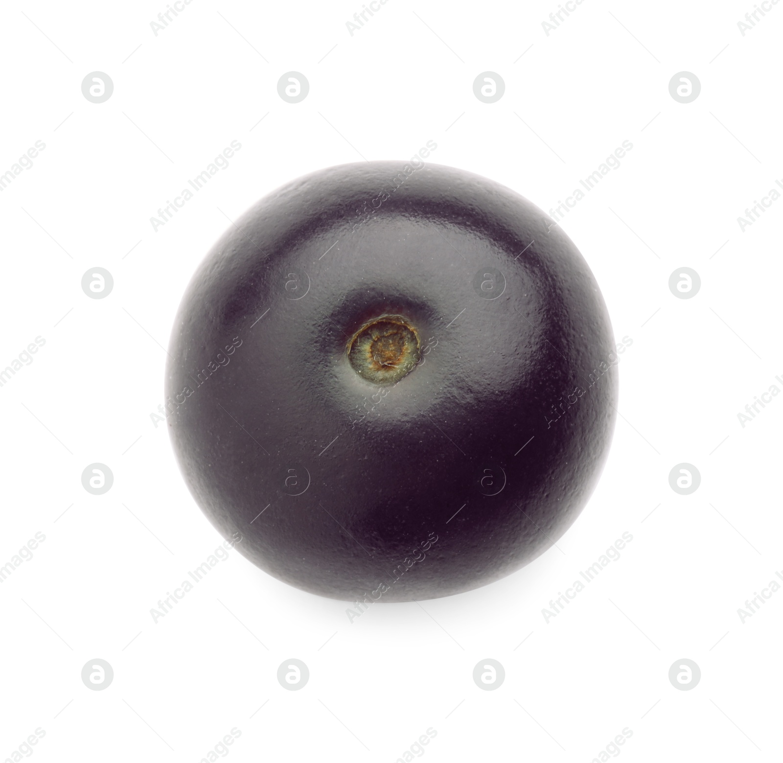 Photo of Fresh ripe acai berry isolated on white, top view