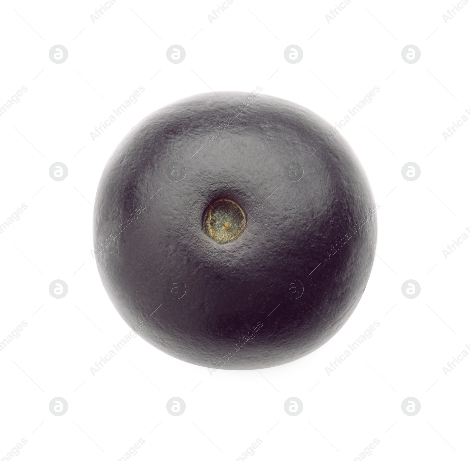 Photo of Fresh ripe acai berry isolated on white, top view